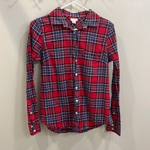 Button-down multi-colored flannel